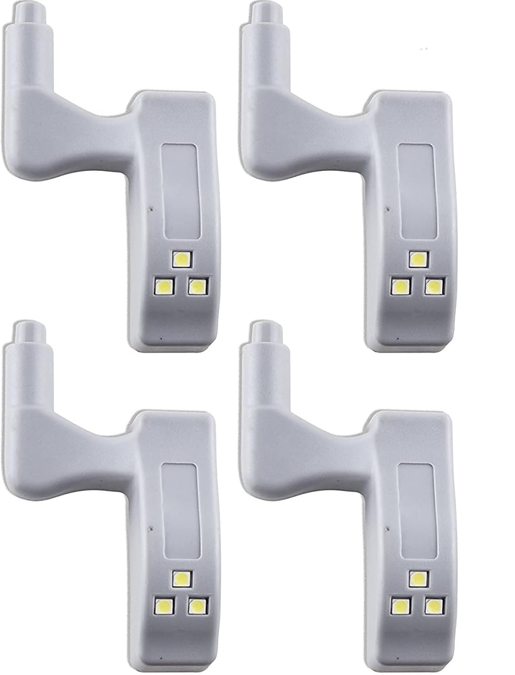 Wardrobe Cabinet Hinge LED Motion Sensor Lights, Almirah Lights Cupboard LED Hinge Light Door Hinge Lighting Night Lights (Cool LED White, 0.25 W) Lights with Batteries (Pack of 4)-image-40
