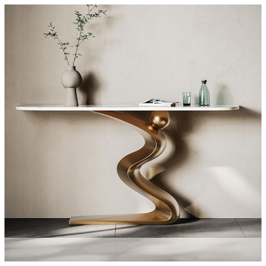 ENGENDER Console Tables Entryway Table Entry Rock Slab 25cm Wide Stainless Steel(160 * 25/30/35 * 85cm)