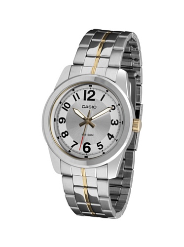 Casio Men's Core MTP1315SG-7BV Silver Stainless-Steel Quartz Watch with Silver Dial