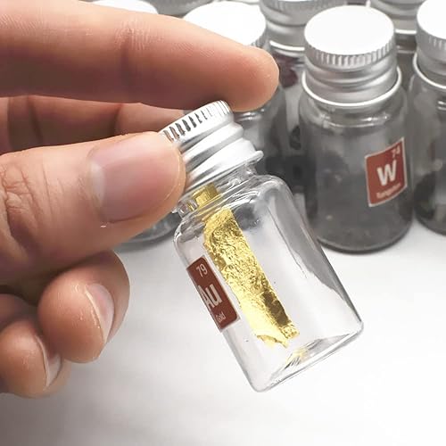 Miniatura 3 de Kit de muestras de elementos puros para colección periódica de tablas periódicas, metales de tierras raras, frascos y ampollas, ideal como regalo