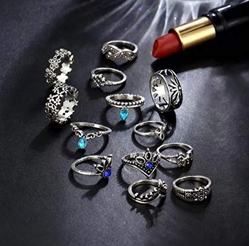 KIT ANÉIS FALANGE JOIAS PANDORA JOGO COM 13 ANEIS C5634