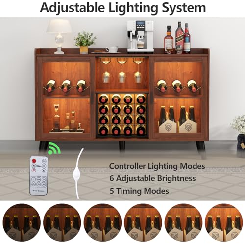 Loomie G713 Wine Bar Cabinet With Led Light thumb #4