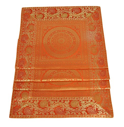 Lalhaveli 4,6 Seater Table Runner For Home Kitchen Dining Brocade Jacquard Table Runner Decorations Farmhouse Table Runners 60 Inches Wedding Party Decor 60" (Mandala, 60X16 Inches) #TOP5