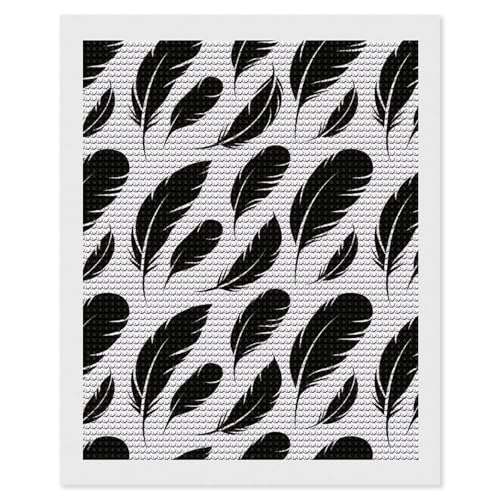 Peinture diamant 5D plumes noires kit art diamant adultes débutants maccbn