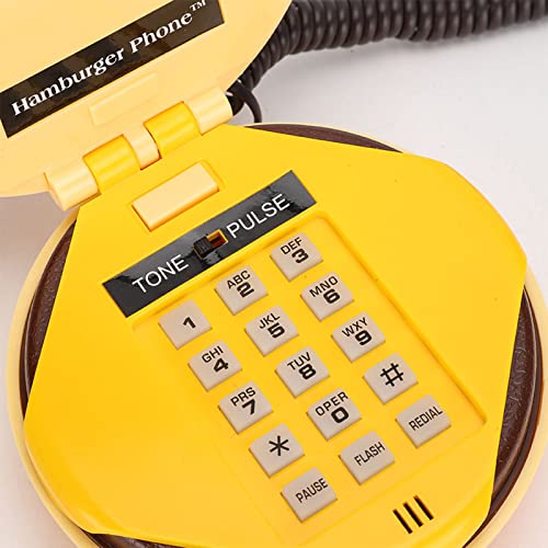 Kabelgebundenes Festnetz-Hamburger-Telefon, Hamburger-Cheeseburger-Burger-Telefon, Niedliche Telefone, Festnetz-Schnurtelefon, Tischtelefon für Zuhause, Hotel, Büro, Dekoration,