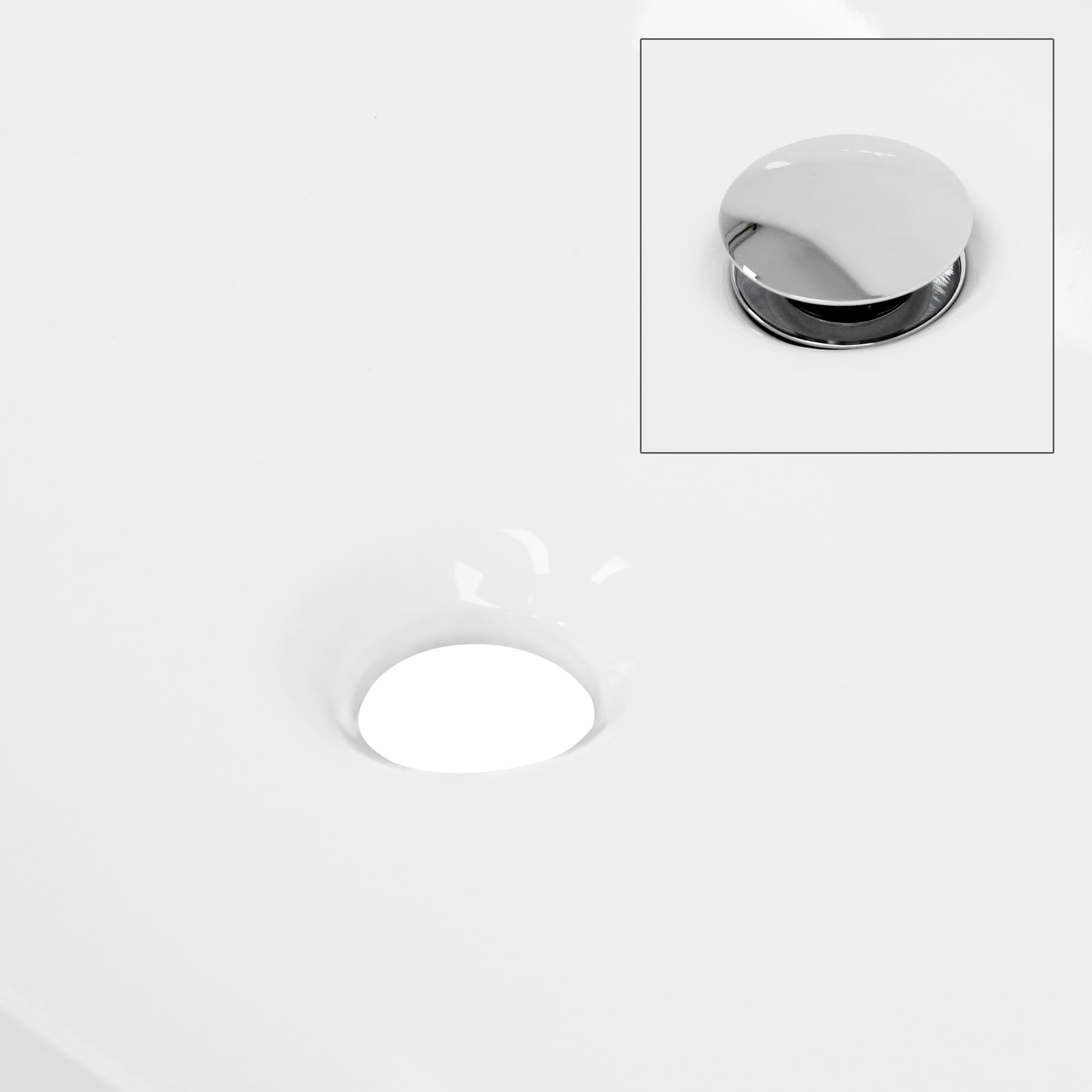ML-Design Lavabo Sobre Encimera, Ø 42x13,5 cm, Cerámica, Diseño Diamante, Lavadero Blanco Brillante, Lavamanos Sobremesa Sanitario Baño o Aseo, Moderno y Elegante, Pila Común sin Válvula de Desagüe