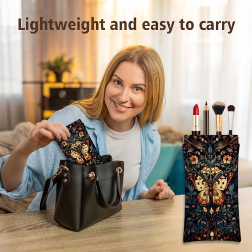 Image of Eyeglasses Sunglasses Case PU Soft Squeeze Top Glasses Pouch for Women Men,Animal Pattern Portable Anti Scratch