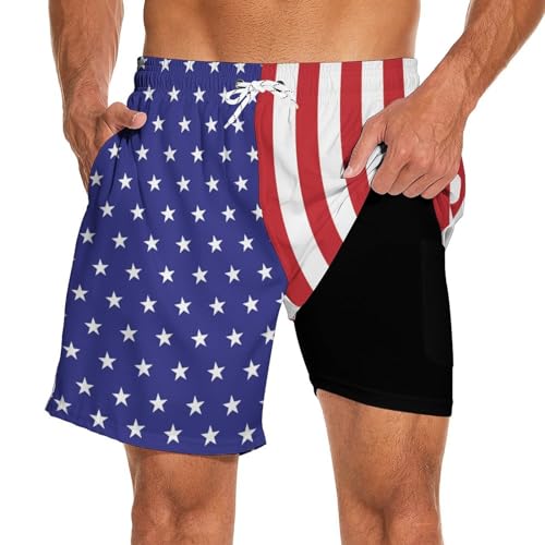 Men's Swim Trunks with Compression Liner 7