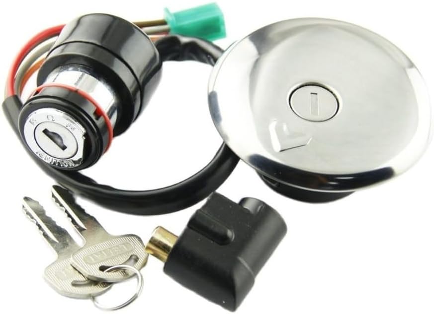 Motorcycle Ignition Switch Fuel Cap Seat Lock Key Kit Fit For Suzuki GN125 1982 1983 1984-2001