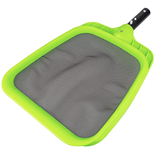 urchindj Professional Swimming Pool Leaf Skimmer with Durable Nylon Net, Easy-Scoop & Reinforced Leaf Rake for Pool Cleaning