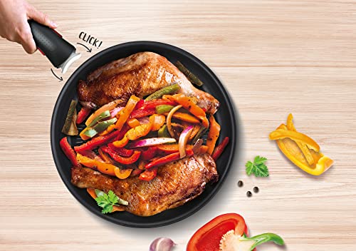 Tefal L15890 Ingenio XL Force Lot de 4 casseroles empilables avec revêtement anti-adhésif et indicateur de température Gris/bleu Compatible tous feux sauf induction – Image 3