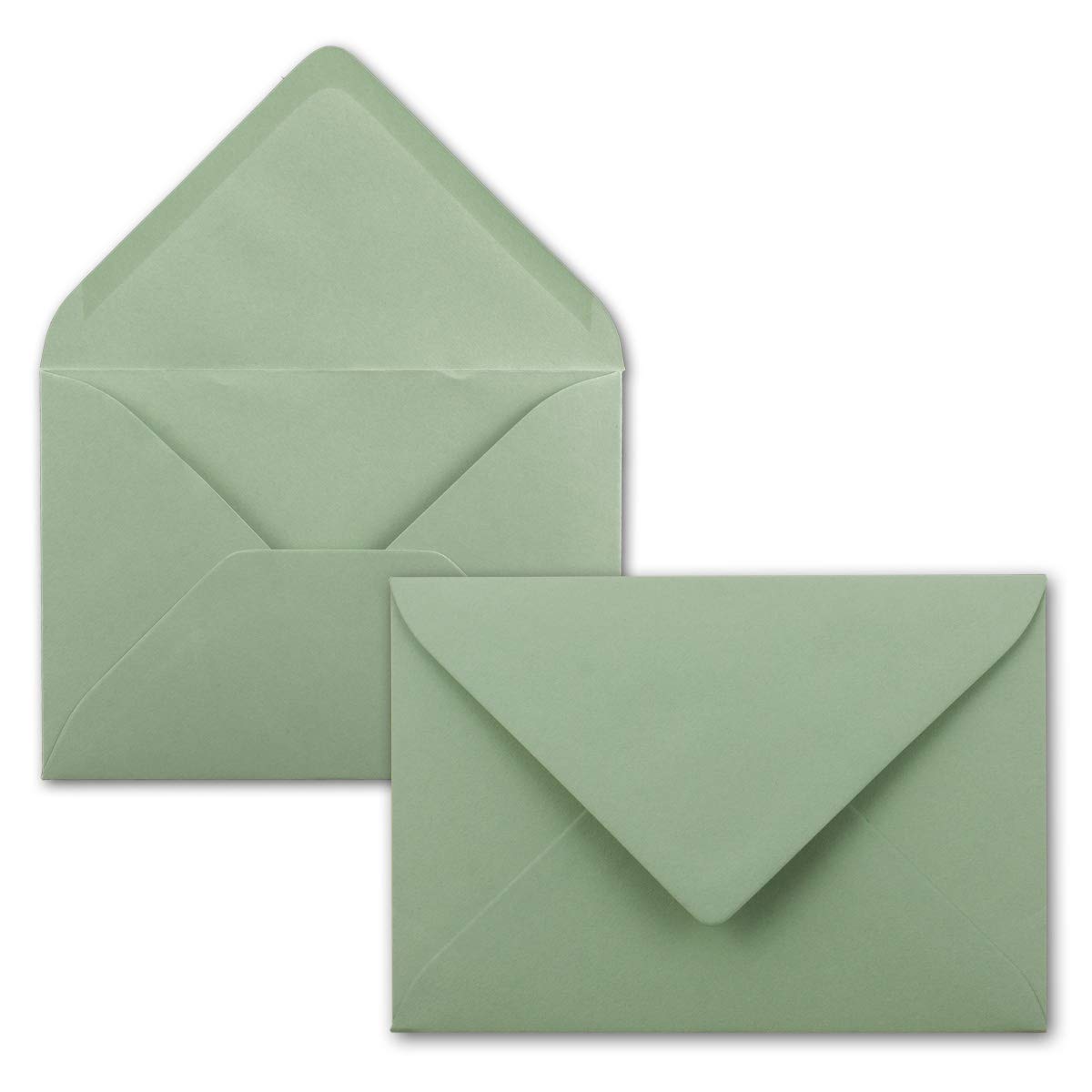 FarbenFroh by Gustav Neuser Set di 25 fogli carta da lettere opaca DIN A5 con buste C6 incollaggio a umido verde eucalipto