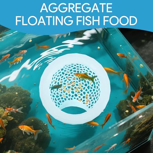 Image of Betta Fish Hideout, Floating Aquarium Decor, Fish Tank Decorations, Shrimp and Betta Cave, Aquarium Feeding Ring, Water-borne Pets to Breed, Play and Rest(White)