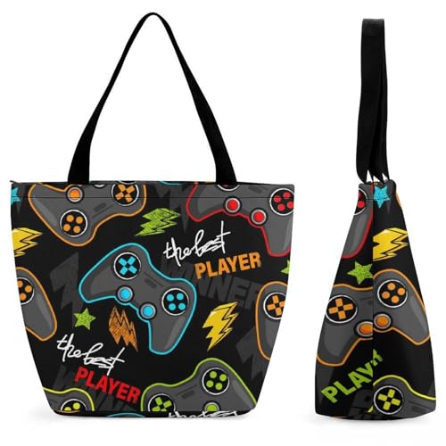 Sac de shopping grand volume réglable style joueur coloré contre le manque de place