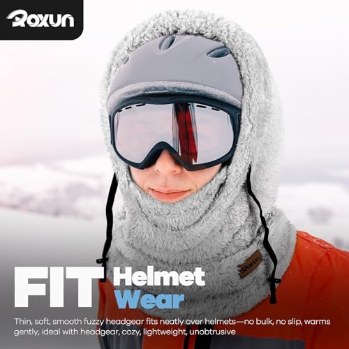 image for ROXUN Ski Mask Fleece Balaclava, Windproof Face Mask Winter Warm Neck 