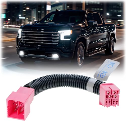 Auto Fogs Lamp Mod Harness Fog Lights Always On When Intellibeam Auto Headlamps On, Compatible with 2024 2025 GMC Sierra Chevy Silverado 2500 3500 1500 2022-2025 All Lights Mod Plug and Play Module