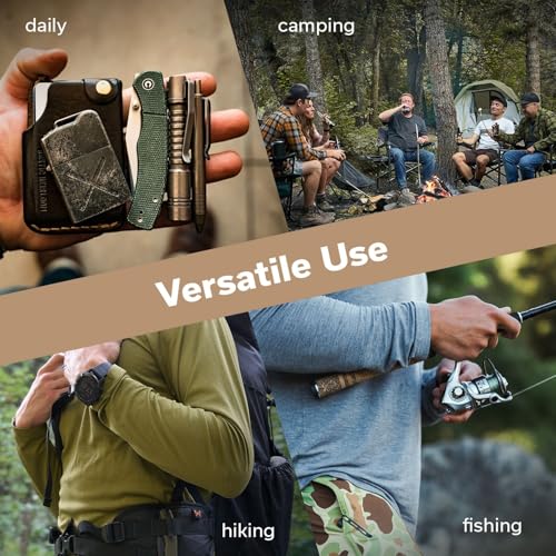 Image of CIVIVI Clingman EDC Pocket Folding Knife with Titanium Reversible Clip, 2.99 inch Nitro-V Blade Micarta Handle Liner Lock Knife, Gift for Men Women C23065-4 (Green)