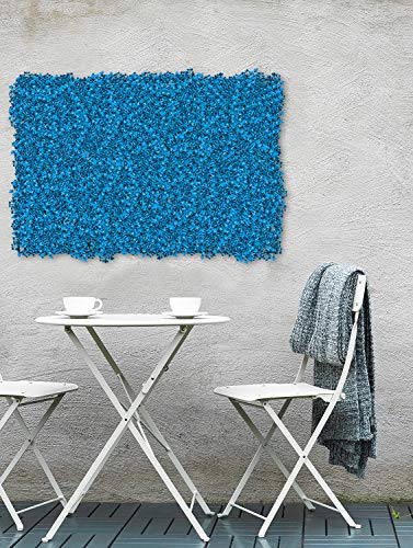 Image of Story@Home Artificial Gardening Mats, Wall Panels Plastic for Covering Roof /Cover Wall /Decor Wall /Wdding Party Foliage /Garden /Backyards - Light Blue