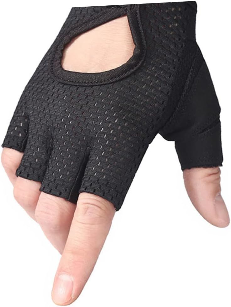 Yardwe 5pairs Breathable Workout Gloves for Men and Women Weight Lifting Gloves Half-Finger Design for Gym Cycling and Outdoor Activities