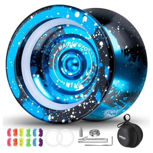 MAGICYOYO Unresponsive Yoyo N11, Professional Yoyo Aluminum Metal Yoyo Spin Yoyo for Kids Advanced Yoyo Players + Bag + Yoyo Glove + 5 Yoyo Strings