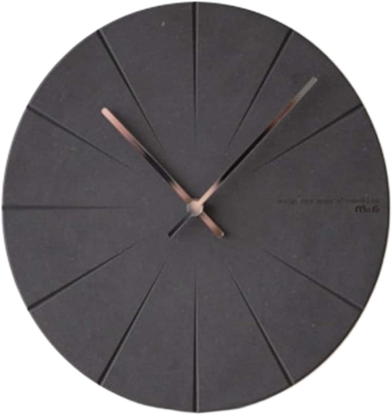 12-inch Wall Clock Creative Living Room Modern Minimalist Fashion Quartz Clock Bedroom Mute Clock Moisture (Color : Black) (Color : Black)