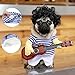 Idepet Pet Halloween Costume Funny Guitar Dog Costume Dressing Up Pet Clothes Suit for Puppy Small Medium Dogs Chihuahua Teddy Pug Christmas Party Halloween Costumes Outfit (Size M)