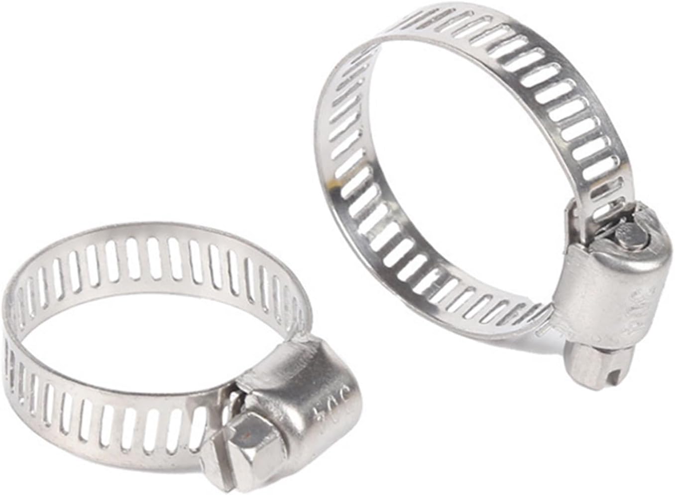 Worm Drive Hose Clamp，Stainless Steel Jubilee Clip 10pcs Hose Clips Pipe Clamps 8-12MM~130-152MM 304 Stainless Steel Adjustable Automotive Pipes Clip Fixed Tool (Size : 18-32mm)(Size:13 19mm)