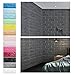 Produktbild Grau 3D Ziegel Tapete, Wandpaneele Stereo Wandtattoo Papier Abnehmbare selbstklebend Tapete für Schlafzimmer Wohnzimmer moderne Hintergrund TV-Decor (70 x 77cm)/pcs x 5pcs