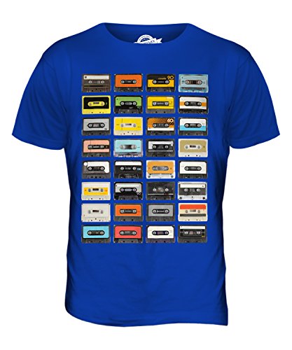 Candymix - Retro Music Cassette Tapes - Mens T Shirt Top T-Shirt, Size X-Large, Colour Royal Blue