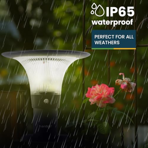 Image of hardoll Solar Pillar Light 70 LED for Outdoor Aluminium+PC, Warm & Cool White, Waterproof Gate and Garden Lamp for Home and Pathway Decoration(Pack of 2)