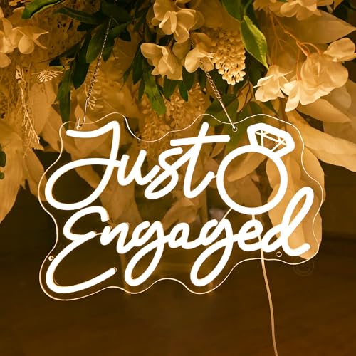 Britrio Just Engaged Led Neon Light Sign Wedding Proposal Wall