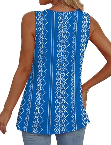 Image of OFEEFAN Womens Tank Tops 2025 Flowy Peplum Tops for Women Dressy Sleeveless V Neck Babydoll Tank Tops