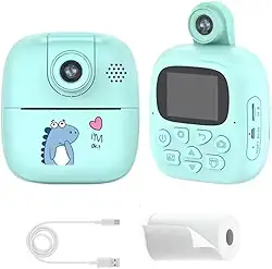 Genérico Mini Câmera Digital Infantil Impressão Instantânea Azul