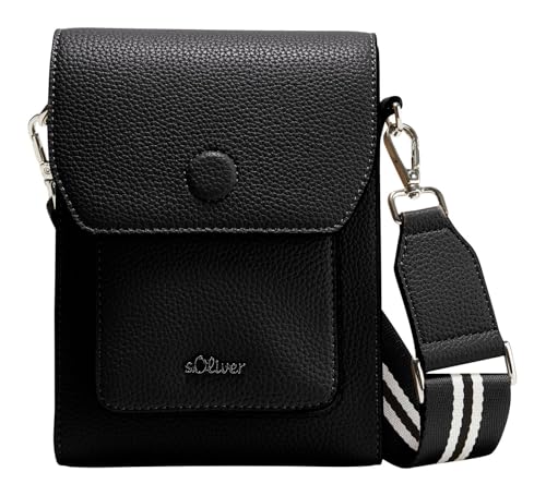 Sacoche téléphone s.Oliver gris noir, étui portefeuille avec bandoulière