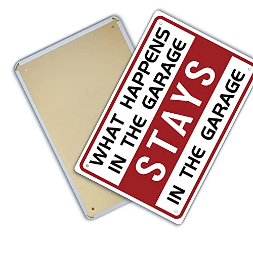 Vintage Metal Sign, Metal Wall Art, Funny Bar Signs, Motivational Positive Affirmations Wall Decor, Funny Tin Signs For Home Office School Gym & Locker Room 8X12 Inch (Funny Tin Signs For Garage) #TOP2