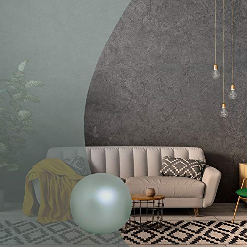 Esfera Decorativa G Enfeite De Mesa Cerâmica Cinza Fosco