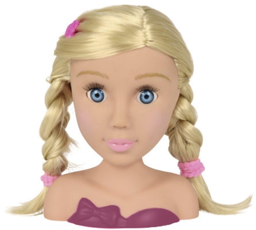 Simba 105560145 Steffi Love Girls Głowa do stylizacji, 19 cm, dołączone spinki i gumki do włosów, odpowiednia dla dzieci od 5 lat.