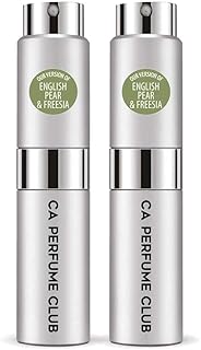 Impression of English Pear & Freesia for Women and Men Chypre Fruity Scent Long Lasting Unisex Fragrance Eau De Parfum Travel Size Refillable Atomizer Spray 0.27 Fl Oz 8ml (Pack of 2)