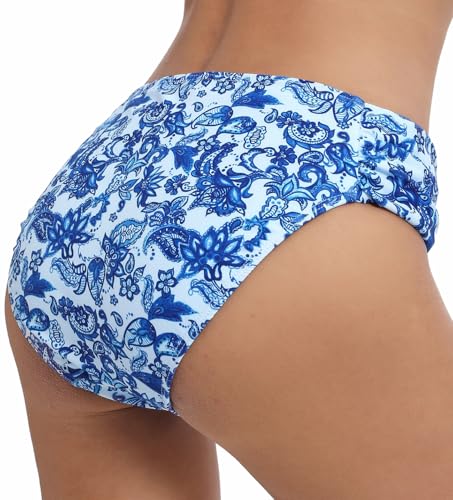 Image of Women's Bathing Suit Bottoms Full Coverage Ruched Bikini Tankini Bottom Swimsuit Brief