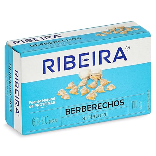 Berberechos al natural 60/80 piezas Ribeira lata 63 g