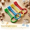 LBOYO 8Pcs Baby Playpen Pull up Rings, Premium Baby Pull up Rings for Play Pen Standing up, Plastic Safety Walking Exercises Assistant Rings for Infants Babies Toddler, 4 Colors. #4