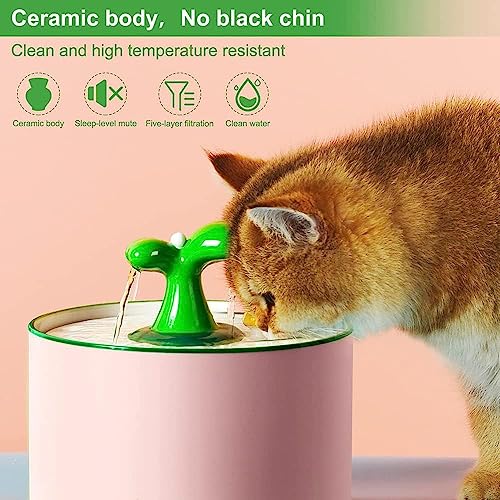 Fuente automática para agua de gato 1.5L verde miniatura 3