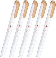 Vista 22 de Zebra Mildliner WKT7-MBL5-TENTO Highlighter, Mild Blue, One Point Pattern, Ladybug, Pack of 5