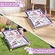 Cornhole Spiel Wurfspiel Game Set mit 6 Sitzsäcken und 3 Kugeln, Sitzsackwurf Draußen Garten Spielzeug, Tragbares 5-Loch Cornhole Board Spielzeug Für Familien Kinder Outdoor Aktivitäten (Einhorn)