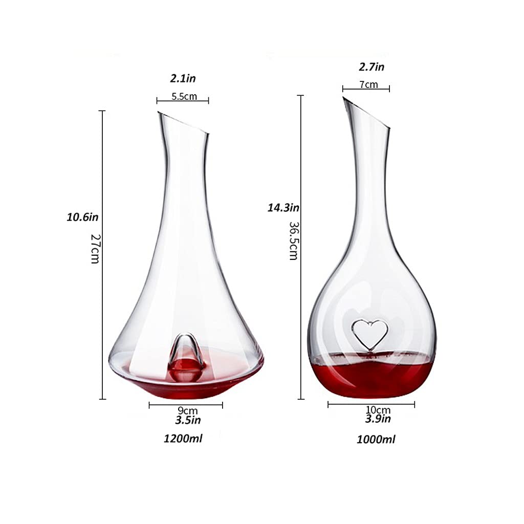 Wein Dekanter Schneller Dekanter Rotweintopf Home Kreative bleifreie Kristallglas Wein Liebe Typ Wine Pot Hotel Western Restaurant Wine Utensilien Dekantierer (Size : B)
