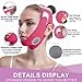 ROWMATE Graphene V-Line Mask Chin Up Mask V Shaped Face Mask Chin strap for sleeping,Jawline Shaper,red,Small