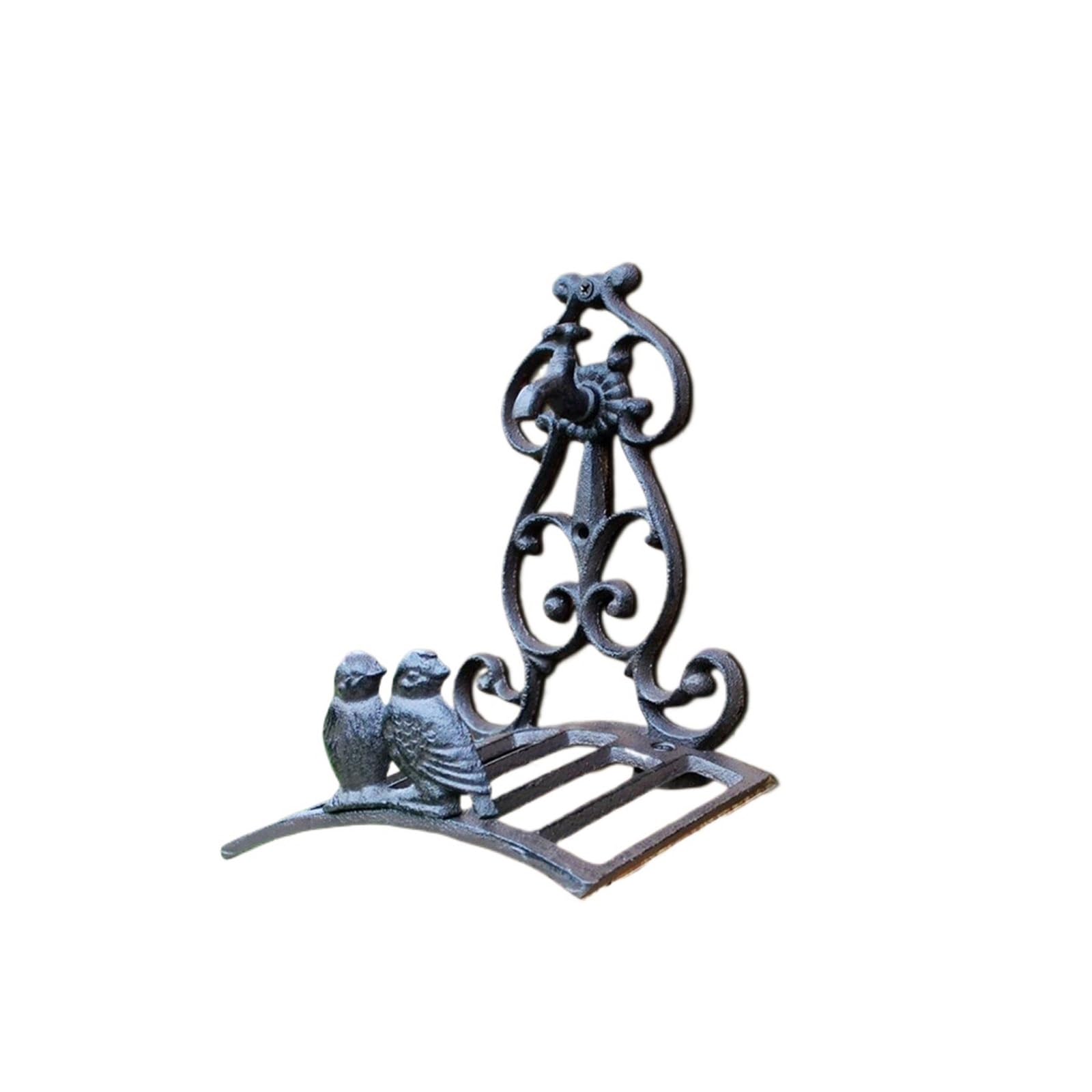 YONMLEDO Hose Holder Wall Mounted Garden Hose Holder Holder Easy To Install Cast Iron Heavy Duty Water Hose Hanger For Fence Yard(Style A)