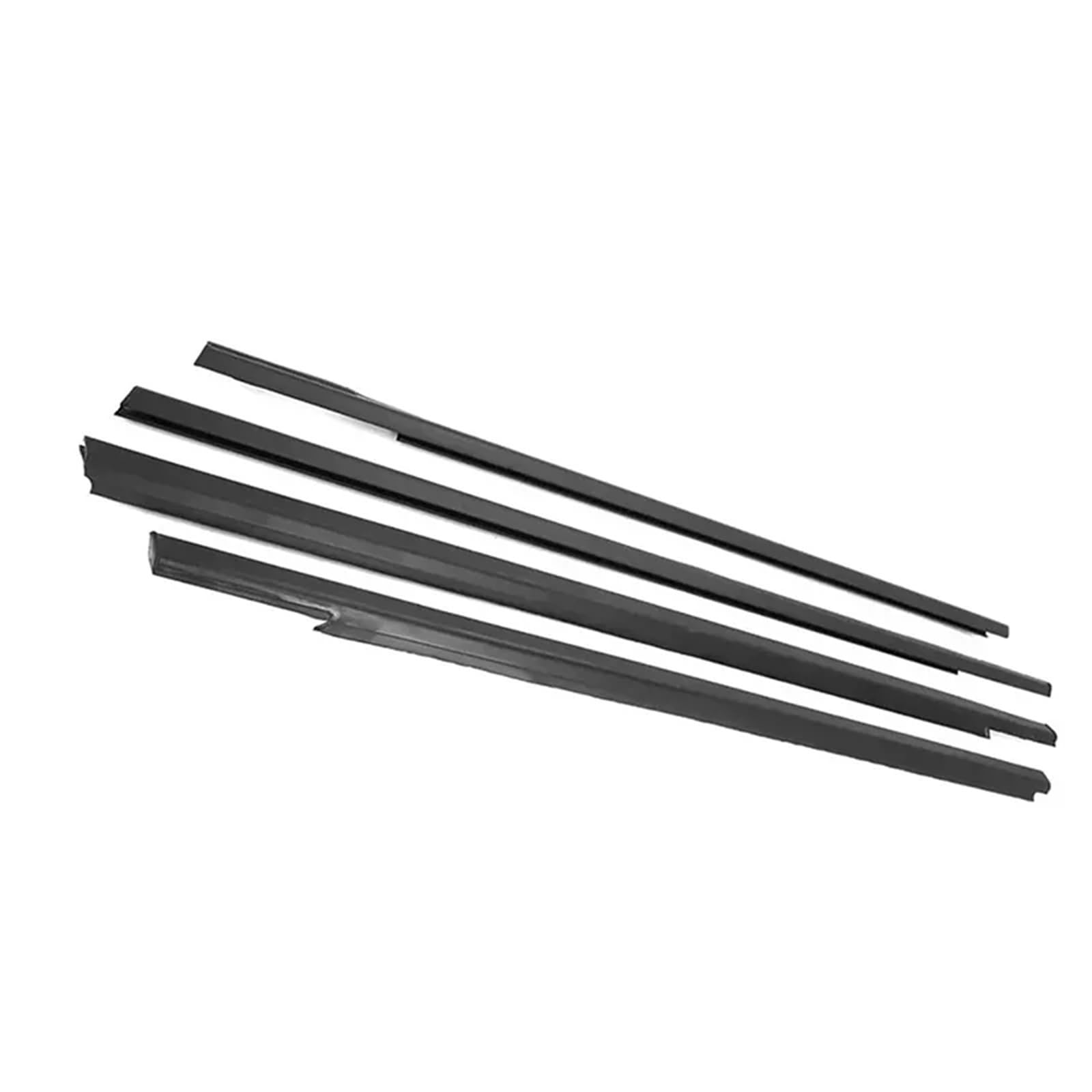 4 piezas de burletes goma for ventanas compatibles con Peugeot 301 (2013-2017) y Citroën Elysee (2014-2016), for puertas cristales(Chrome)