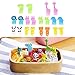 Lovely Animals Food Fruit Picks Forks with Storage Box for Bento Lunch Box Decor Mini Cartoon Toothpick Decorative Cupcake Picks Small Flatware 30pcs