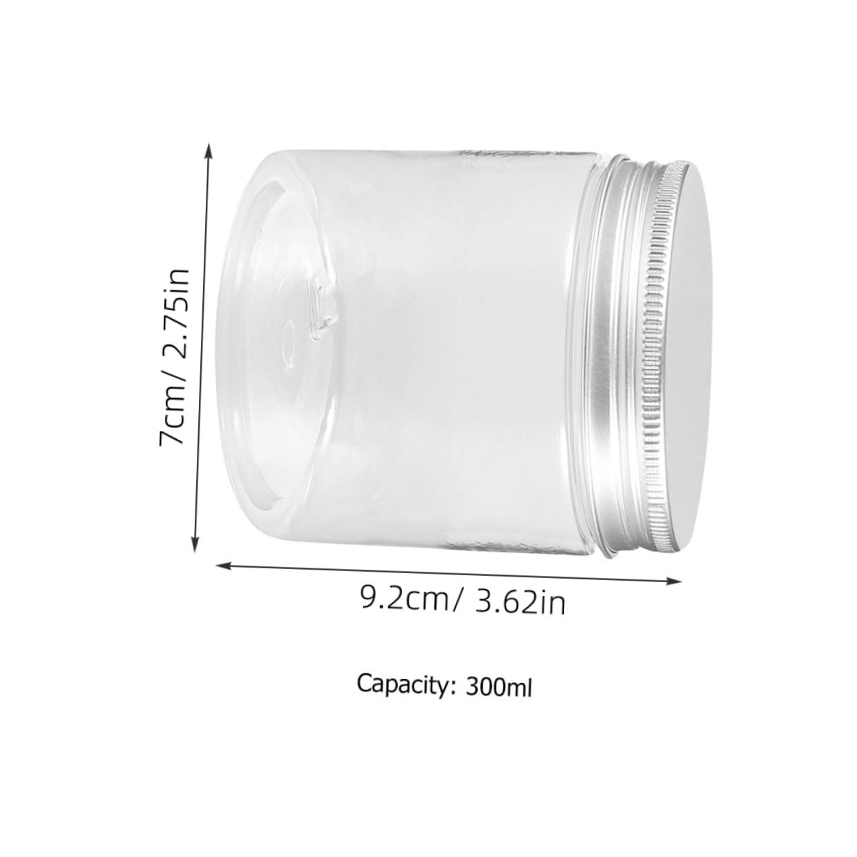 Cabilock Contenedor De Almacenamiento Largo Paso Hermético Ancho Botes Cristal Frascos De Almacenamiento De Cocina Tarros De Almacenamiento Aleación De Aluminio 6 Piezas X 4